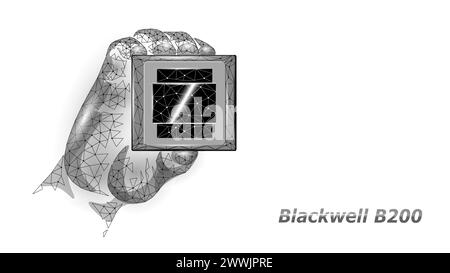 Blackwell New innovation Technology ai Chip Editorial Vector NVIDIA ai Conference GTC California - 19 mars 2024. Illustration de Vecteur