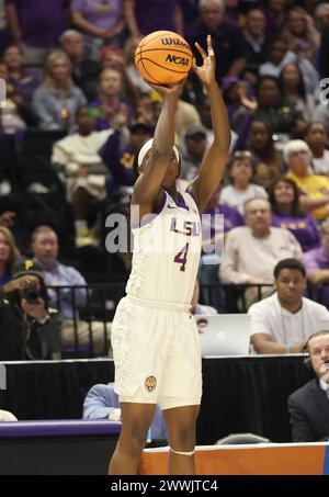 Baton Rouge, États-Unis. 24 mars 2024. Lors d'un deuxième tour du tournoi de basket-ball féminin de la NCAA à Baton Rouge, Louisiane, le dimanche 24 mars 2024. (Photo de Peter G. Forest/SipaUSA) crédit : Sipa USA/Alamy Live News Banque D'Images