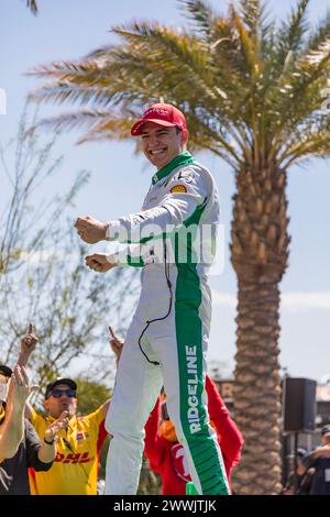 Thermal, CA, États-Unis. 24 mars 2024. ALEX Palou (10 ans) de Barcelone, Espagnol remporte le défi inaugural du Thermal Club $1 million au Thermal Club de Thermal, CA. (Crédit image : © Grindstone Media Group/ASP) USAGE ÉDITORIAL SEULEMENT! Non destiné à UN USAGE commercial ! Crédit : ZUMA Press, Inc/Alamy Live News Banque D'Images