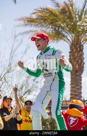 Thermal, CA, États-Unis. 24 mars 2024. ALEX Palou (10 ans) de Barcelone, Espagnol remporte le défi inaugural du Thermal Club $1 million au Thermal Club de Thermal, CA. (Crédit image : © Grindstone Media Group/ASP) USAGE ÉDITORIAL SEULEMENT! Non destiné à UN USAGE commercial ! Crédit : ZUMA Press, Inc/Alamy Live News Banque D'Images