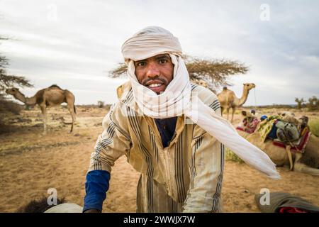 Mauritanie, environs de M'Haireth, portrait Banque D'Images