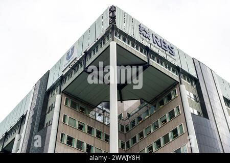 Siège social néerlandais Unilever & Royal Bank of Scotland Rotetrdam, pays-Bas. Head Quaters ou HQ des sociétés internationales Unilever et Royal Bank of Scotland RBS. Rotterdam Weena Zuid-Holland Nederland Copyright : xGuidoxKoppesx Banque D'Images