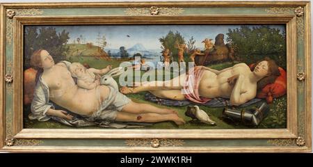 Vénus, mars et Cupidon, v. 1505, Gemäldegalerie, Berlin Piero di Cosimo Banque D'Images