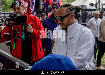 Melbourne, Australie, 23 mars, Lewis Hamilton, du Royaume-Uni, concourt pour Mercedes F1. Qualifications, manche 03 du championnat de formule 1 2024. Crédit : Michael Potts/Alamy Live News Banque D'Images