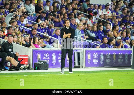 Orlando, Floride, États-Unis, 23 mars 2024, Joshua David Wolff, entraîneur-chef de l'Austin FC, au stade Inter&Co. (Crédit photo : Marty Jean-Louis/Alamy Live News Banque D'Images