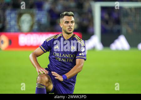 Orlando, Floride, États-Unis, 23 mars 2024, Martin Ojeda, joueur de SC d'Orlando City, #11 au stade Inter&Co. (Crédit photo : Marty Jean-Louis/Alamy Live News Banque D'Images