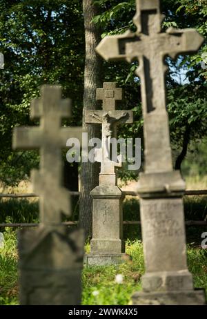 Villages abandonnés, région de Lemko, Pologne orientale Banque D'Images