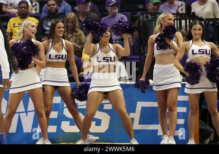 Baton Rouge, États-Unis. 24 mars 2024. Les LSU Lady Tigers jouent lors d'un match de deuxième tour du tournoi de basket-ball féminin de la NCAA à Baton Rouge, Louisiane, le dimanche 24 mars 2024. (Photo de Peter G. Forest/SipaUSA) crédit : Sipa USA/Alamy Live News Banque D'Images