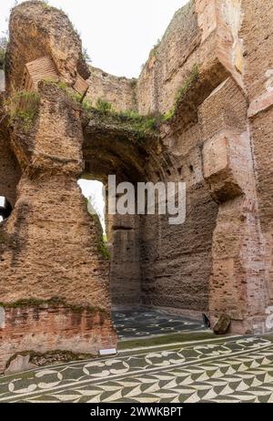 Bains de Caracalla (terme di Caracalla), ruines antiques de thermes publics romains à Rome, Italie Banque D'Images