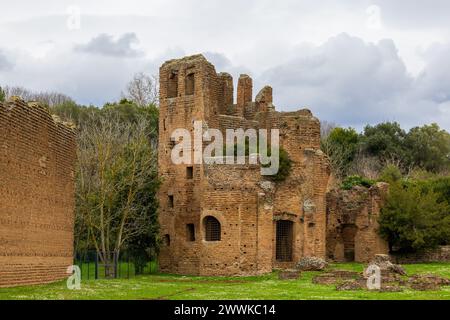 Ruines du cirque de Maxence à Rome, Italie Banque D'Images