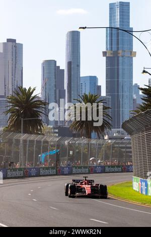 Albert Park, Australie, 24 mars 2024. Monaco Charles Leclerc au volant de la Scuderia Ferrari d'Italie lors du Grand Prix Rolex d'Australie de F1 sur le circuit du Grand Prix de Melbourne le 24 mars 2024 à Albert Park, en Australie. Crédit : Dave Hewison/Speed Media/Alamy Live News Banque D'Images