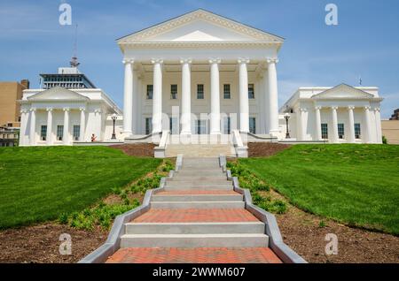 Le Capitole de l'État de Virginie, siège du gouvernement de l'État du Commonwealth de Virginie, situé à Richmond, Virginie Banque D'Images