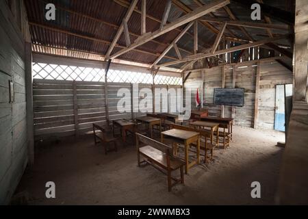 Ancienne salle de classe, Bangka Belitung Indonesia Banque D'Images