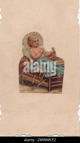 Carte sacrée vintage enfant Jesus 1900s supplémentaire-autorisations-droits-non disponible Banque D'Images