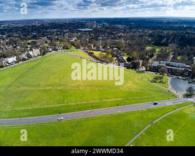 Vue aérienne de Blackheath Common, Greenwich, Angleterre Banque D'Images