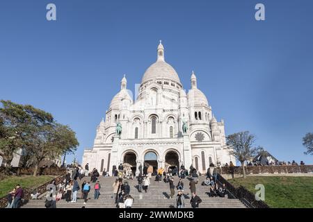 5 décembre 2023-la basilique du Sacré coeur de Montmartre, communément appelée Basilique du Sacré-Cœur et souvent simplement Sacré-Cœur, est une église catholique romaine Banque D'Images