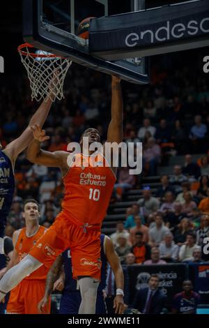 Damien Inglis de Valencia basket Team Banque D'Images