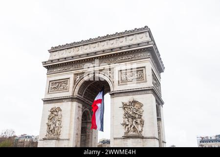 5 décembre 2023- Arc de Triomphe, Paris, France. Banque D'Images