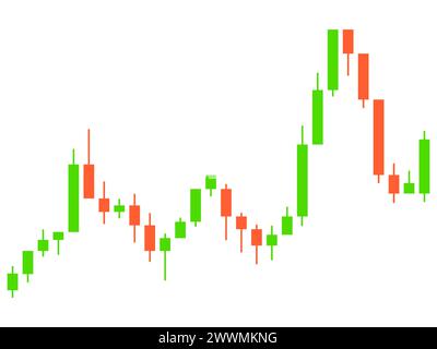 Graphique en chandelier du trading sur la bourse. Trading de crypto-monnaie, d'actions et d'obligations. Modèles de chandelier dans le trading de crypto-monnaie. Conception f Illustration de Vecteur