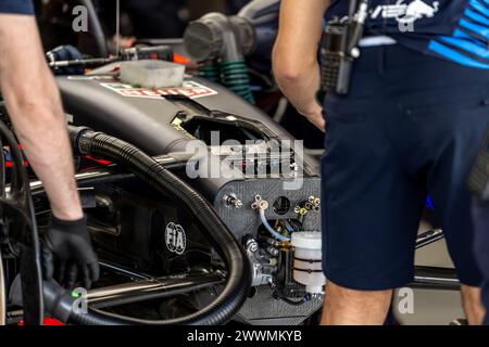 CIRCUIT INTERNATIONAL DE BAHREÏN, BAHREÏN - 21 FÉVRIER : Max Verstappen, Red Bull Racing RB19 lors des essais de Bahreïn sur le circuit international de Bahreïn le 21 février 2024 à Sakhir, Bahreïn. (Photo de Michael Potts/BSR Agency) Banque D'Images