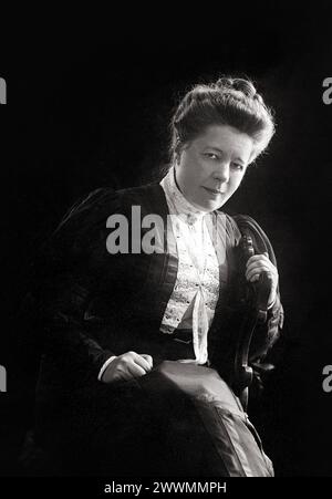 Photographie de l'écrivaine suédoise Selma Lagerlöf (1858-1940), 1906 - photo de A Blomberg - Selma a été la première femme à remporter le prix Nobel de littérature Banque D'Images