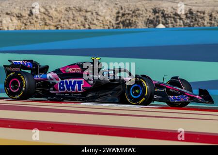 CIRCUIT INTERNATIONAL DE BAHREÏN, BAHREÏN - FÉVRIER 29 : Pierre Gasly, Alpine A523 lors du Grand Prix de Bahreïn sur le circuit international de Bahreïn le vendredi 29 février 2024 à Sakhir, Bahreïn. (Photo de Michael Potts/BSR Agency) crédit : BSR Agency/Alamy Live News Banque D'Images