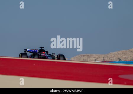 CIRCUIT INTERNATIONAL DE BAHREÏN, BAHREÏN - FÉVRIER 29 : Esteban Ocon, Alpine A523 lors du Grand Prix de Bahreïn sur le circuit international de Bahreïn le vendredi 29 février 2024 à Sakhir, Bahreïn. (Photo de Michael Potts/BSR Agency) crédit : BSR Agency/Alamy Live News Banque D'Images