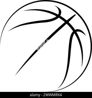 conception d'illustration vectorielle d'icône de logo de basket-ball Illustration de Vecteur