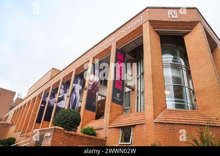 Extérieur du Royal Conservatoire of Scotland, Renfrew Street, Glasgow, Écosse, le drame, danse, production cinématographique et école de musique. Banque D'Images