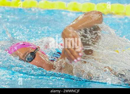 Saint Germain en Laye, France. 24 mars 2024. Anna Egorova finale 800 M Freestyle Women lors du Giant Open 2024, épreuve de natation le 24 mars 2024 au Dôme de Saint-Germain-en-Laye, France. Photo de Laurent Lairys/ABACAPRESS.COM crédit : Abaca Press/Alamy Live News Banque D'Images