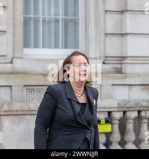 Londres, royaume-uni 25 mars 2024 Victoria Prentis, procureur général vu devant le bureau du Cabinet crédit : Richard Lincoln/Alamy Live News Banque D'Images