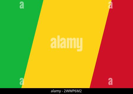 Drapeau Mali - découpe rectangulaire du drapeau vectoriel pivoté. Illustration de Vecteur