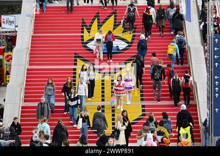 Leipziger Buchmesse 2024, Messe à Leipzig. Foto : Glashalle *** salon du livre de Leipzig 2024, salon du verre photo de Leipzig Banque D'Images