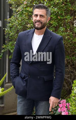 Rome, Italie. 25 mars 2024. Simone Montedoro assiste au photocall du film 'il meglio di te' à Rai Viale Mazzini. Crédit : SOPA images Limited/Alamy Live News Banque D'Images