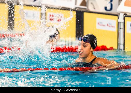 Mary Sophie HARVEY (CAN), finale féminine du 200m médley, lors du Giant Open 2024, épreuve de natation le 24 mars 2024 au Dôme de Saint-Germain-en-Laye, France Banque D'Images