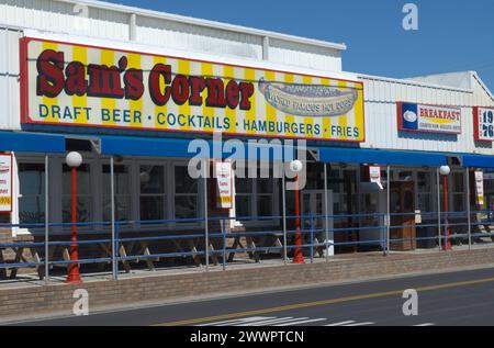 Photo de l'emblématique restaurant Sam's Corner près de Myrtle Beach, Caroline du Sud, États-Unis. Banque D'Images