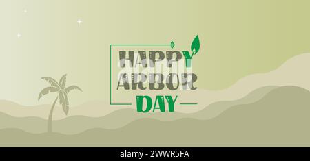 Joyeux Arbor Day Illustration de Vecteur