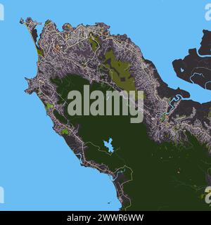 Plan de la ville de Freetown, Sierra Leone Illustration de Vecteur