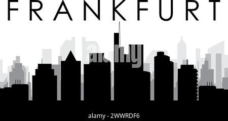 Panorama urbain de FRANCFORT, ALLEMAGNE Illustration de Vecteur