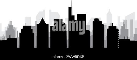 Panorama urbain de FRANCFORT, ALLEMAGNE Illustration de Vecteur