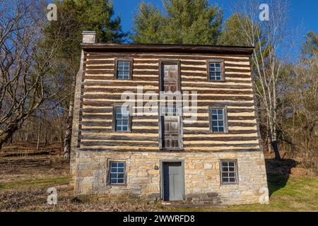 Chuckey, Tennessee, États-Unis - 7 février 2024 : cette maison a été construite pour Henry et Mary Earnest entre 1779 et 1784 et est l'un des plus anciens bâtiments Banque D'Images