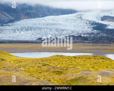 Glacier Skaftafell, Skaftafellsjokull dans le parc national de Vatnajokull, Islande Banque D'Images