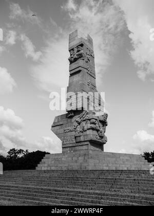 Monument Westerplatte commémorant la première bataille de la Seconde Guerre mondiale, Gdansk, Pologne Banque D'Images