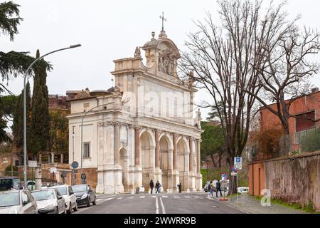 Rome, Italie - 20 mars 2018 : la Fontana dell'Acqua Paola, également connue sous le nom de il Fontanone ('la grande fontaine') est une fontaine monumentale située sur le Jani Banque D'Images