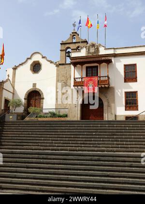 Icod de los Vinos, Hôtel de ville, Tenerife, Îles Canaries, Espagne. Banque D'Images