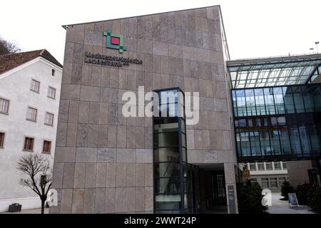 Vue du siège de la banque Liechtensteinische Landesbank à Vaduz au Liechtenstein Banque D'Images