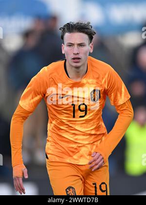 ASSEN - Jesse van de Haar Holland U19 lors du match qualificatif du Championnat d'Europe dans le groupe 2 élite entre les pays-Bas O19 et la France O19 au Sportpark Marsdijk le 23 mars 2024 à Assen, pays-Bas. ANP | Hollandse Hoogte | GERRIT VAN COLOGNE Banque D'Images