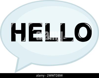 texte de bonjour de bulle de parole vectoriel Illustration de Vecteur