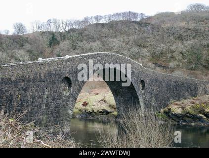 Une vue sur le pont sur l'Atlantique, Seil Island, Argyll et Bute, Écosse, Europe Banque D'Images