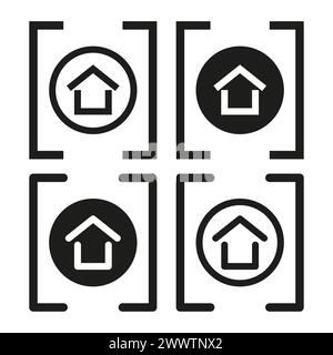 Symboles architecturaux. Icônes de plan de maison définies. Thème de construction et de conception. Illustration vectorielle. SPE 10. Illustration de Vecteur